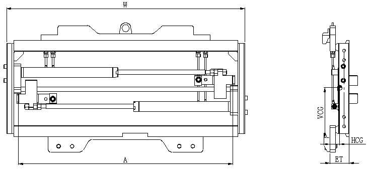 E Series Forklift Truck Fork Positioner