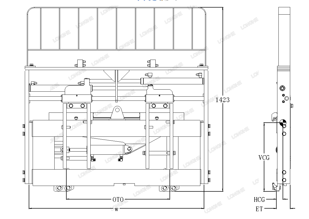 F Series Forklift Truck Fork Positioner