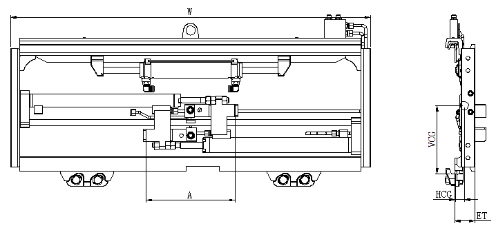 M Series Forklift Truck Fork Positioner